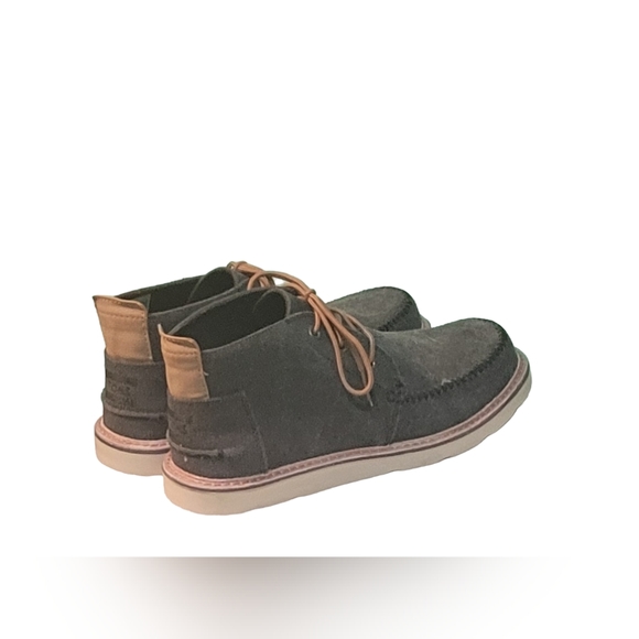 Men Black Wash Canvas Chukka Boots By Tom's Size 10/Men Ankle Boots - Picture 3 of 10